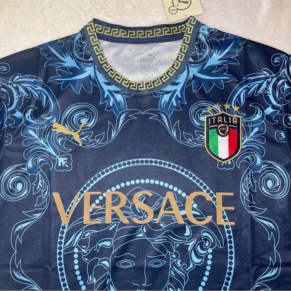 Puma | Shirts | Italy Versace Puma Soccer Jersey Large | Poshmark